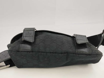 GUCCI Gucci GG Canvas Body Bag Black 145851 Shoulder Bag