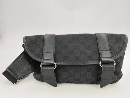 GUCCI Gucci GG Canvas Body Bag Black 145851 Shoulder Bag