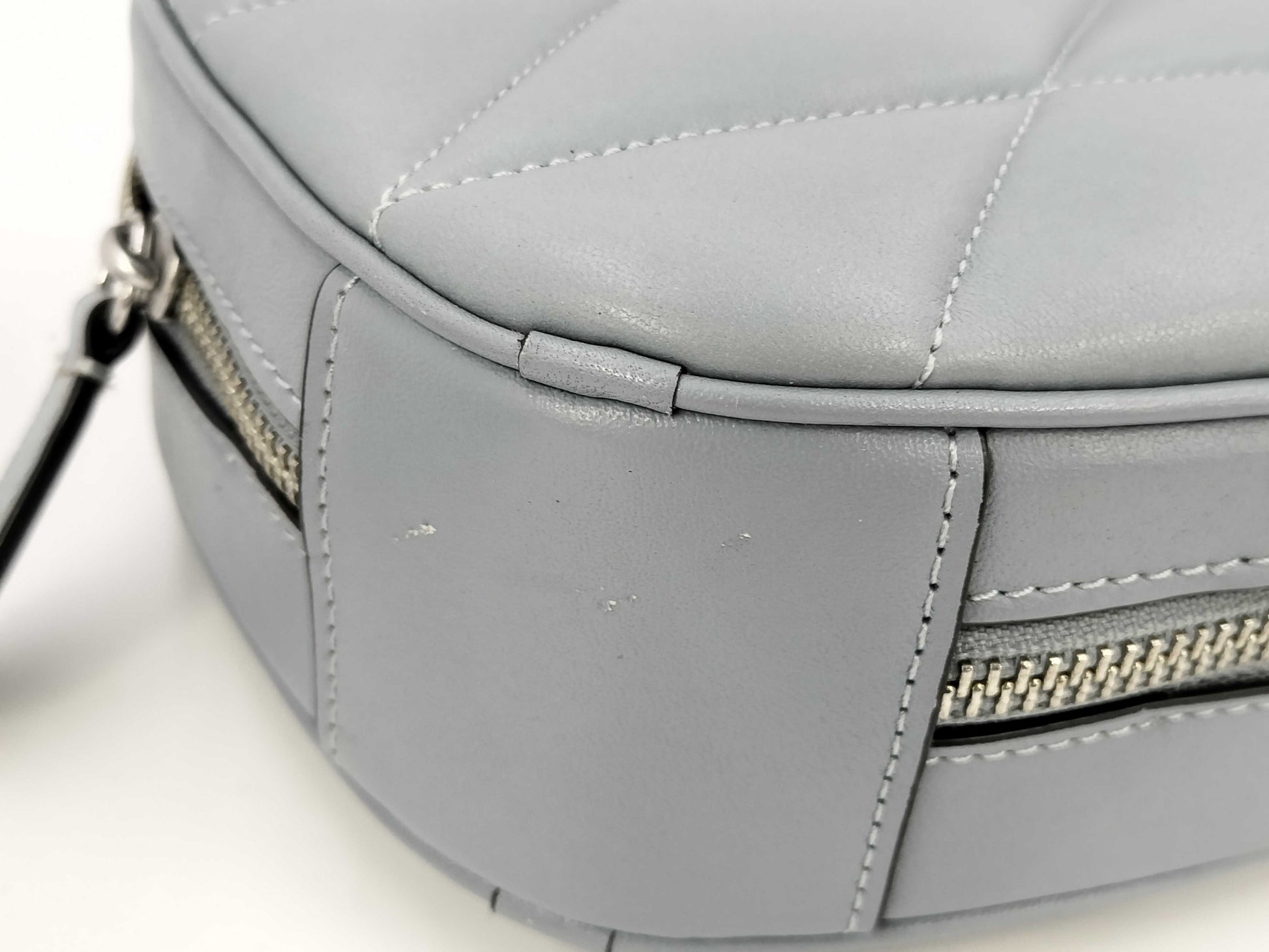 COACH Coach Shoulder Bag Quilted Leather Grey Heart CE725 Shoulder Bag