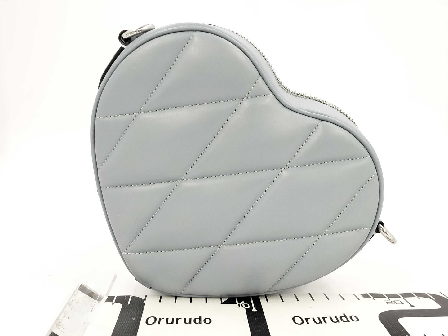 COACH Coach Shoulder Bag Quilted Leather Grey Heart CE725 Shoulder Bag