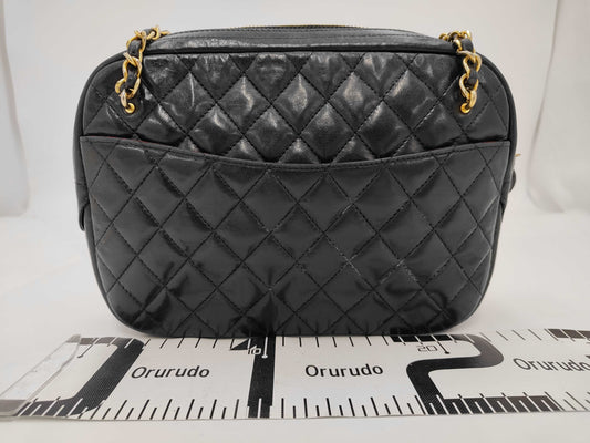 CHANEL Matlassse Chain Shoulder Lamb G Hardware Black 1274533 Shoulder Bag