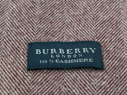 BURBERRY Burberry Muffler Cashmere Bordeaux White Other Accessories