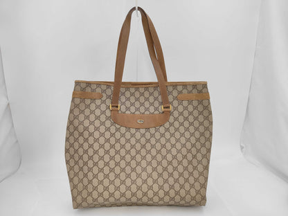 GUCCI Gucci GG Plus PVC Brown 39.02.061 Tote Bag