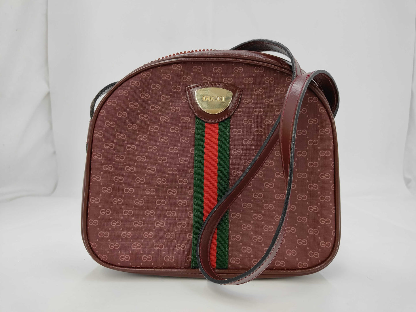GUCCI Gucci Micro GG Sherry PVC Bordeaux 001/22/3080 Shoulder Bag