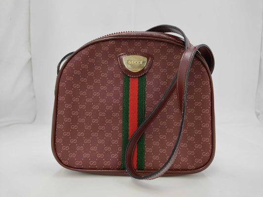 GUCCI Gucci Micro GG Sherry PVC Bordeaux 001/22/3080 Shoulder Bag