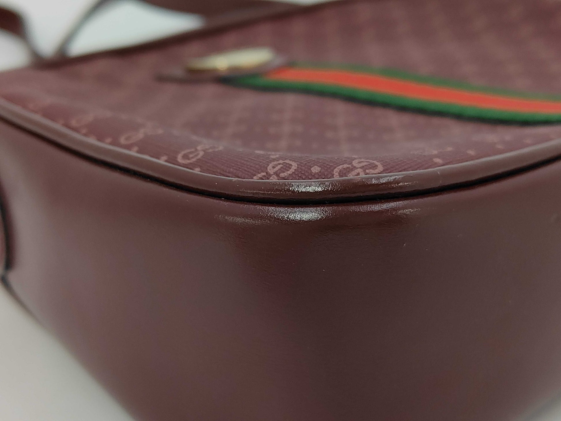 GUCCI Gucci Micro GG Sherry PVC Bordeaux 001/22/3080 Shoulder Bag