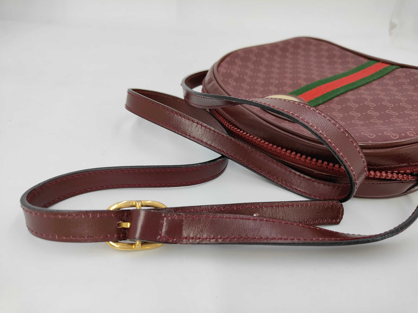 GUCCI Gucci Micro GG Sherry PVC Bordeaux 001/22/3080 Shoulder Bag