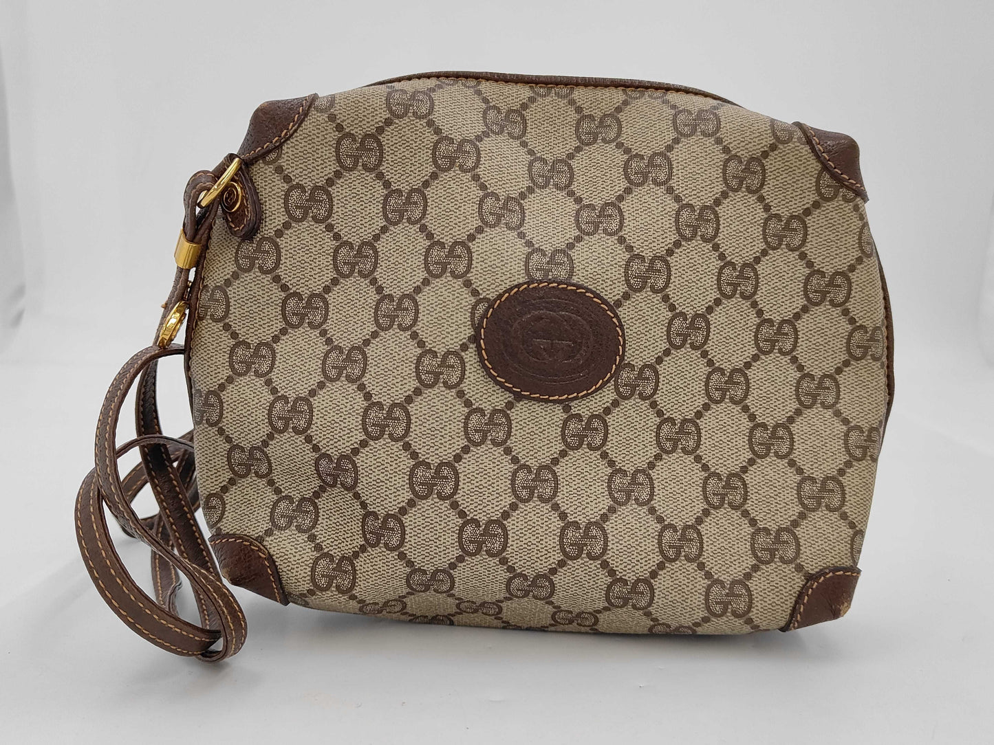 GUCCI GG Plus PVC Brown 007/115/0093 Shoulder Bag