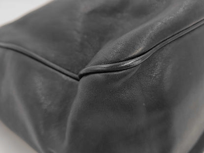 BOTTEGA VENETA Intrecciato Leather Black Shoulder Bag