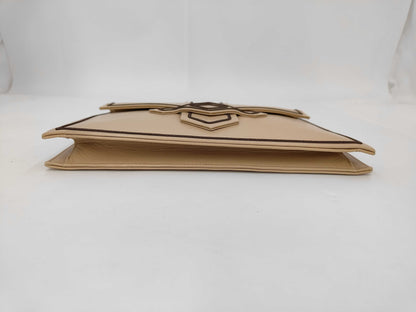 Yves Saint Laurent Leather Beige Clutch Bag