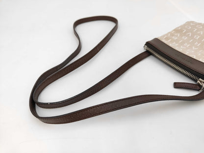 BVLGARI Logomania Canvas Beige x Brown Shoulder Bag