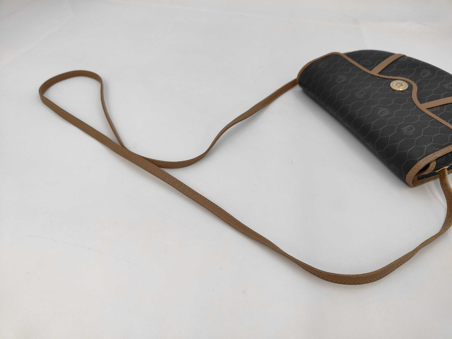 Dior Christian Dior Honeycomb PVC Black x Brown Shoulder Bag