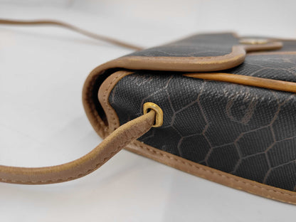 Dior Christian Dior Honeycomb PVC Black x Brown Shoulder Bag