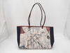 BURBERRY London Canvas Navy x Bordeaux Umbrella Print Tote Bag