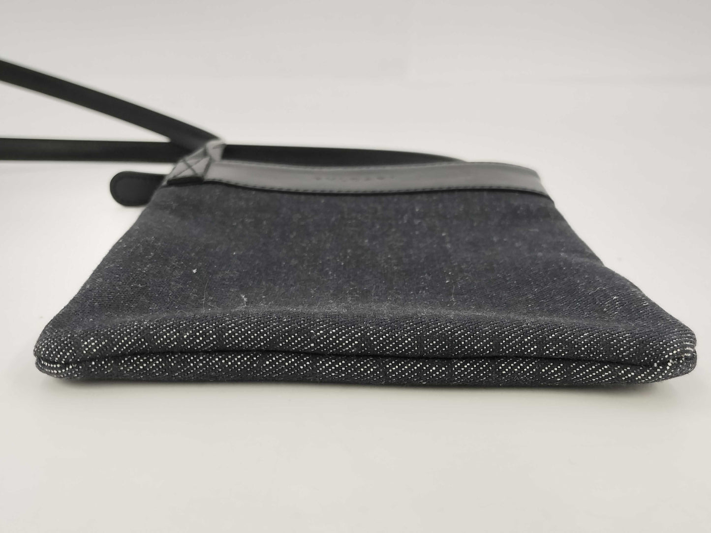 BVLGARI Bulgari Logomania Shoulder Pouch Canvas Black Shoulder Bag