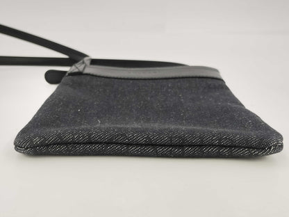 BVLGARI Bulgari Logomania Shoulder Pouch Canvas Black Shoulder Bag