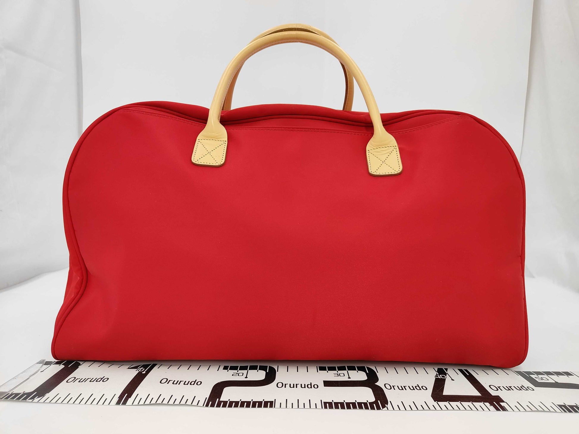 BURBERRY Golf Nylon Red Boston Bag
