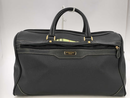 BURBERRY Leather Black Boston Bag