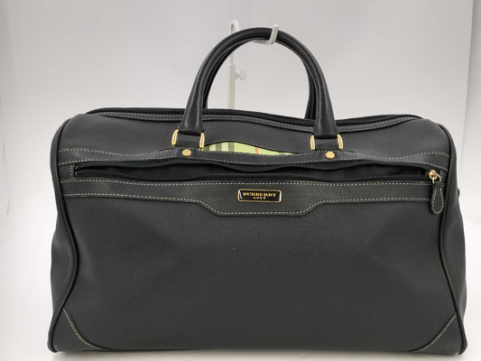 BURBERRY Leather Black Boston Bag