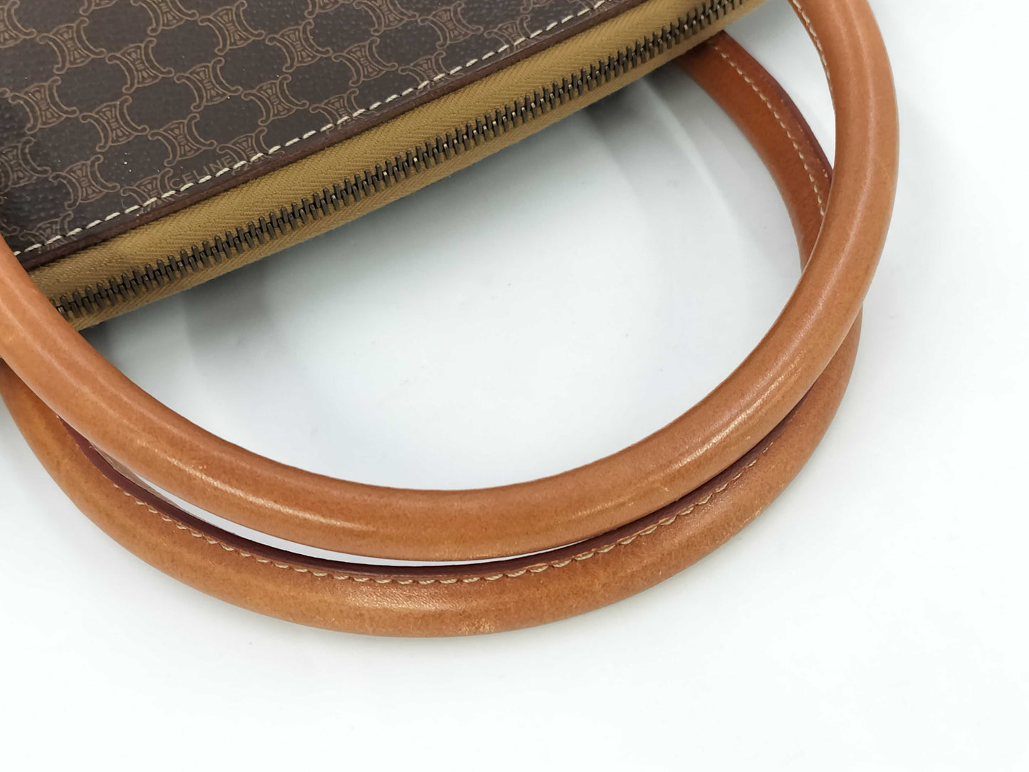 CELINE Macadam 2way Bag PVC Brown Handbag