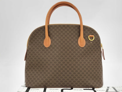 CELINE Macadam 2way Bag PVC Brown Handbag