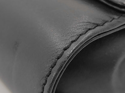 CELINE Celine Clutch Bag Leather Black Bag