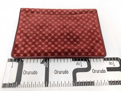 CELINE Macadam Second Bag Suede Bordeaux Clutch Bag