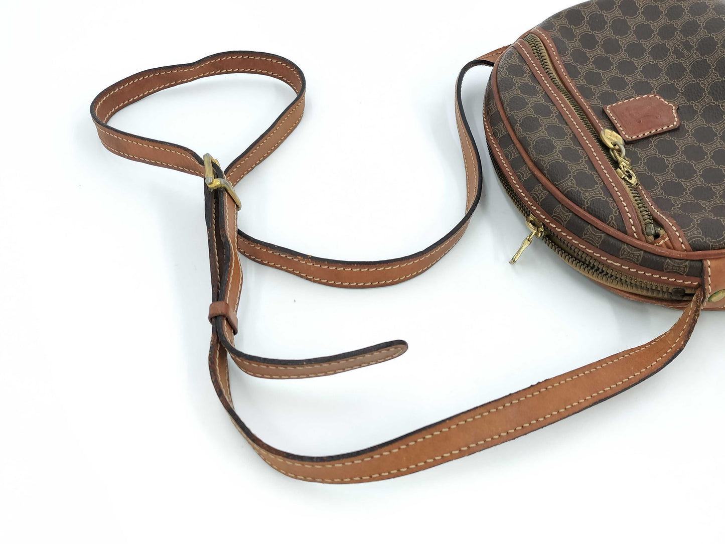 CELINE Macadam Shoulder Bag PVC Brown Shoulder Bag