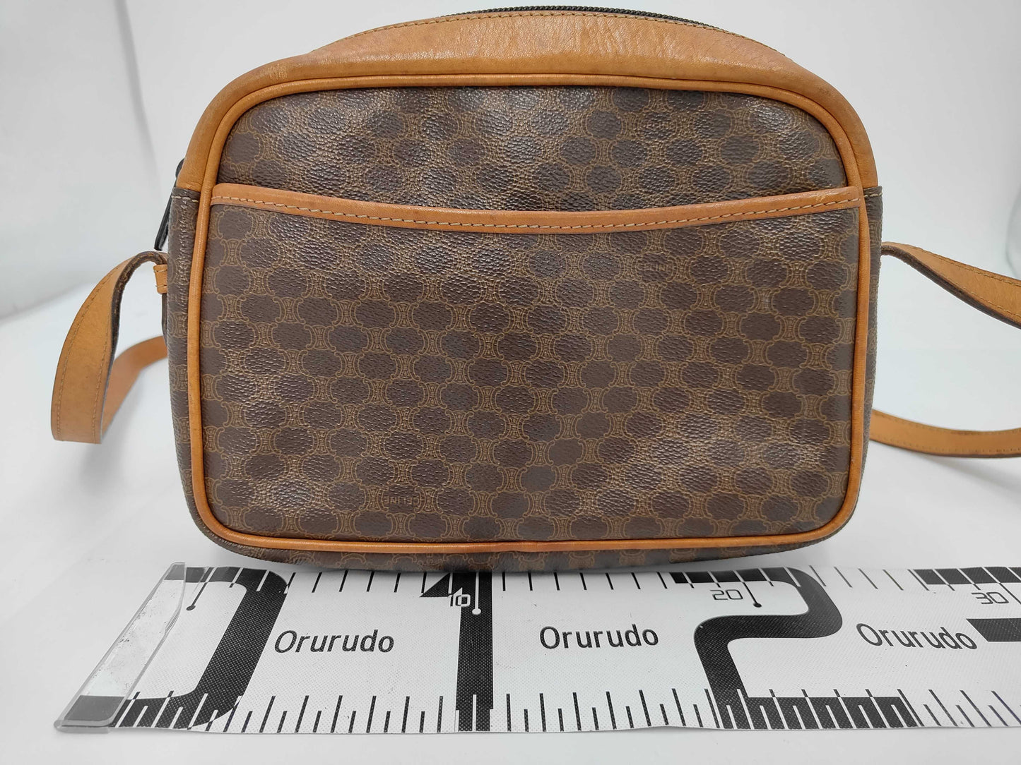 CELINE Macadam PVC Brown Shoulder Bag