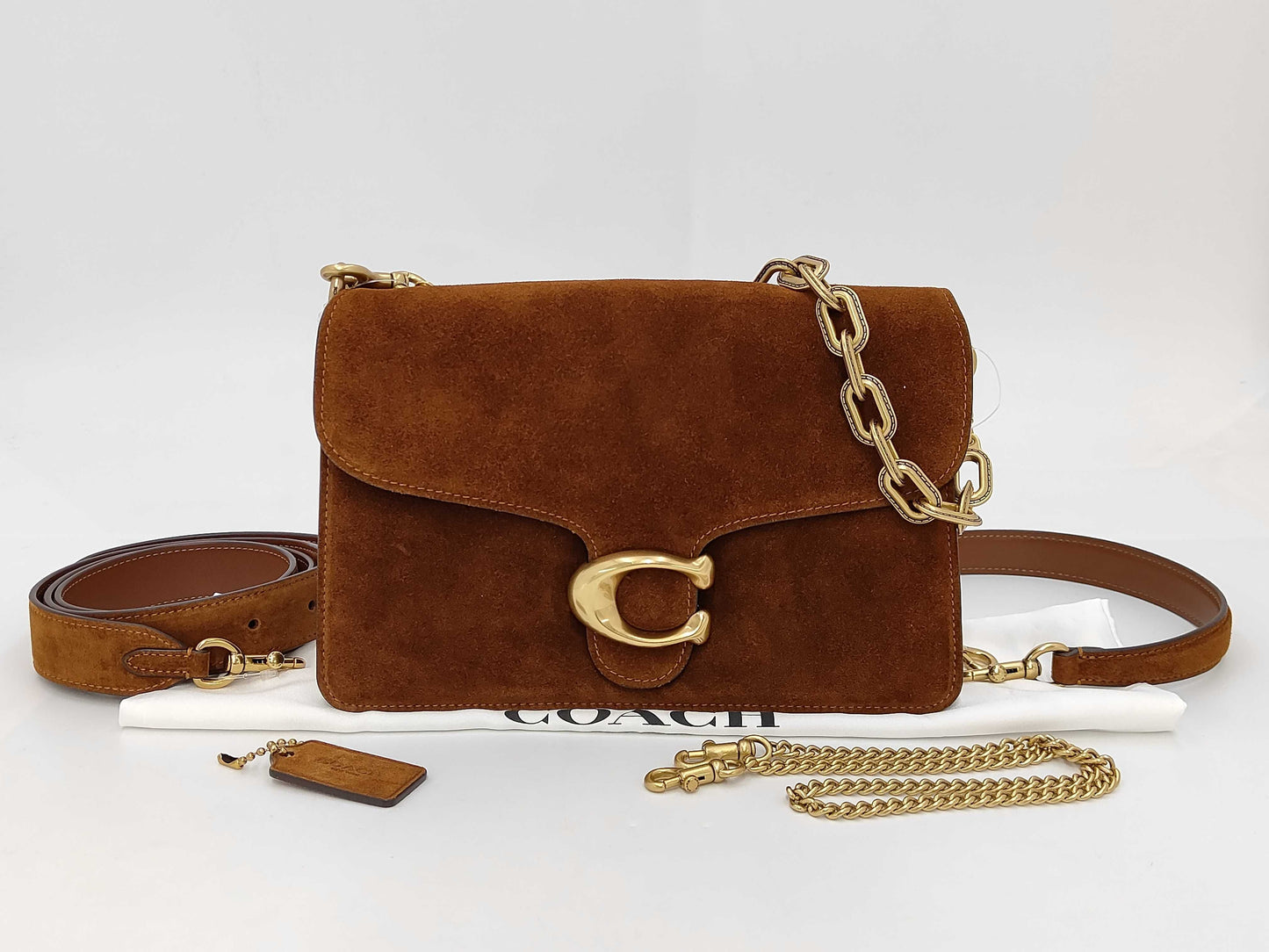 COACH Tabby Shoulder Bag Suede Brown CCK51 Shoulder Bag