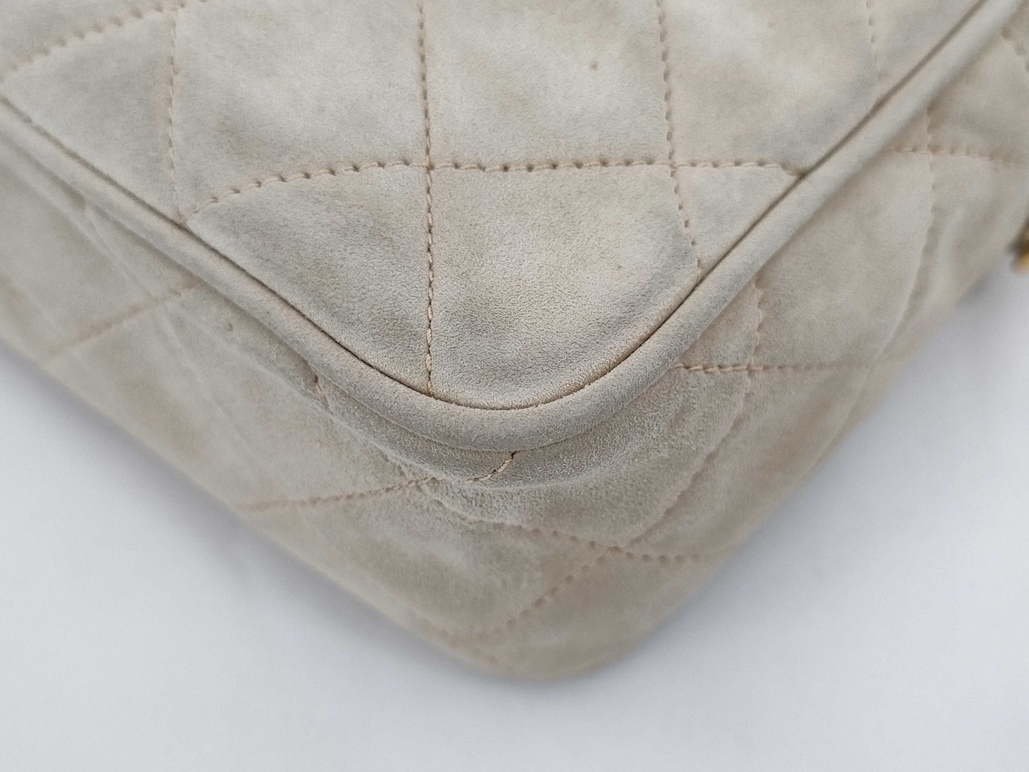 CHANEL Fringe Shoulder Bag Beige Bag