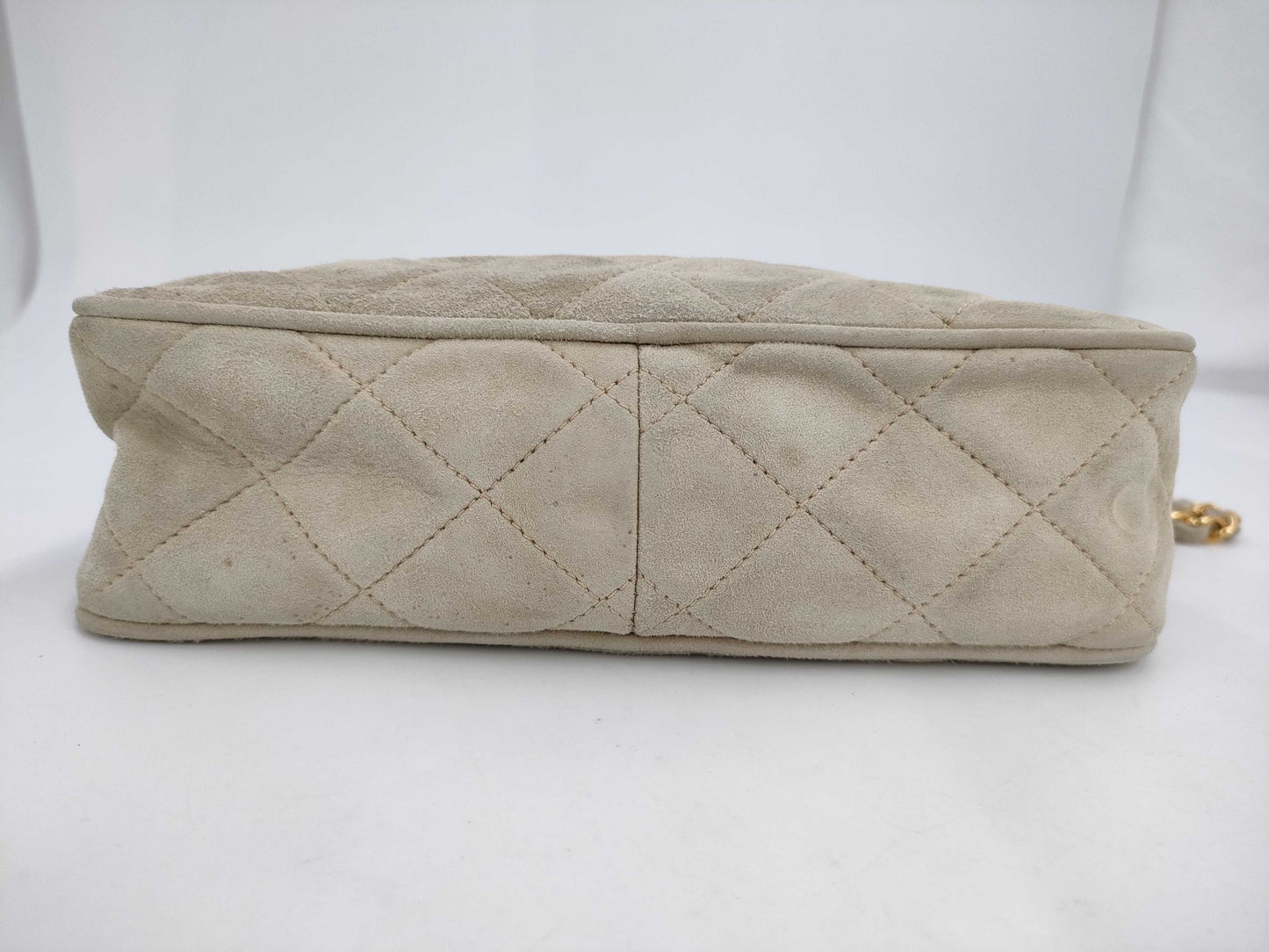 CHANEL Fringe Shoulder Bag Beige Bag