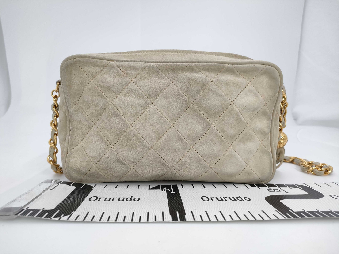CHANEL Fringe Shoulder Bag Beige Bag