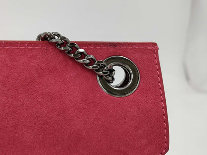 JIMMY CHOO Suede Pink Shoulder Bag