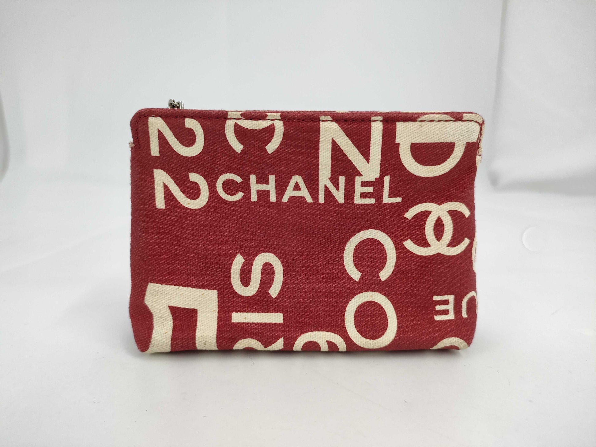 CHANEL Bicy Coin Case Red Pouch