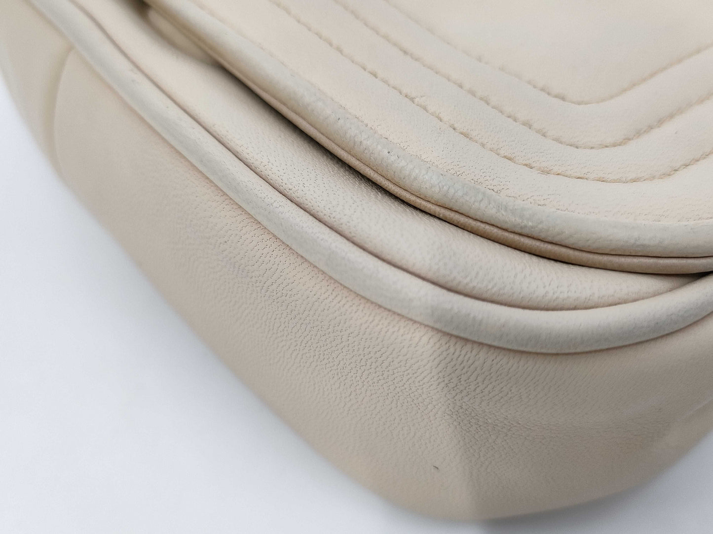 CHANEL Lambskin Beige Shoulder Bag