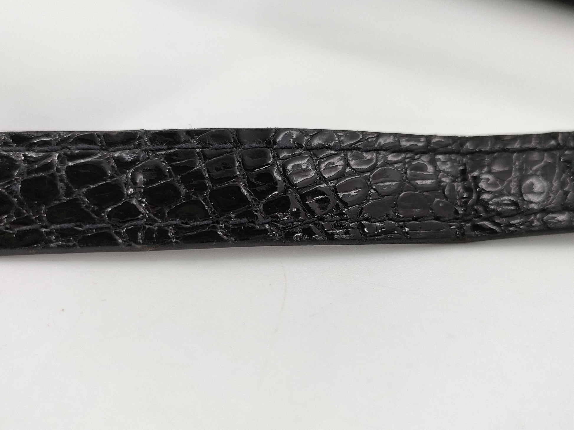 GUCCI Gucci Croco Black Shoulder Bag