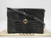 GUCCI Gucci Croco Black Shoulder Bag