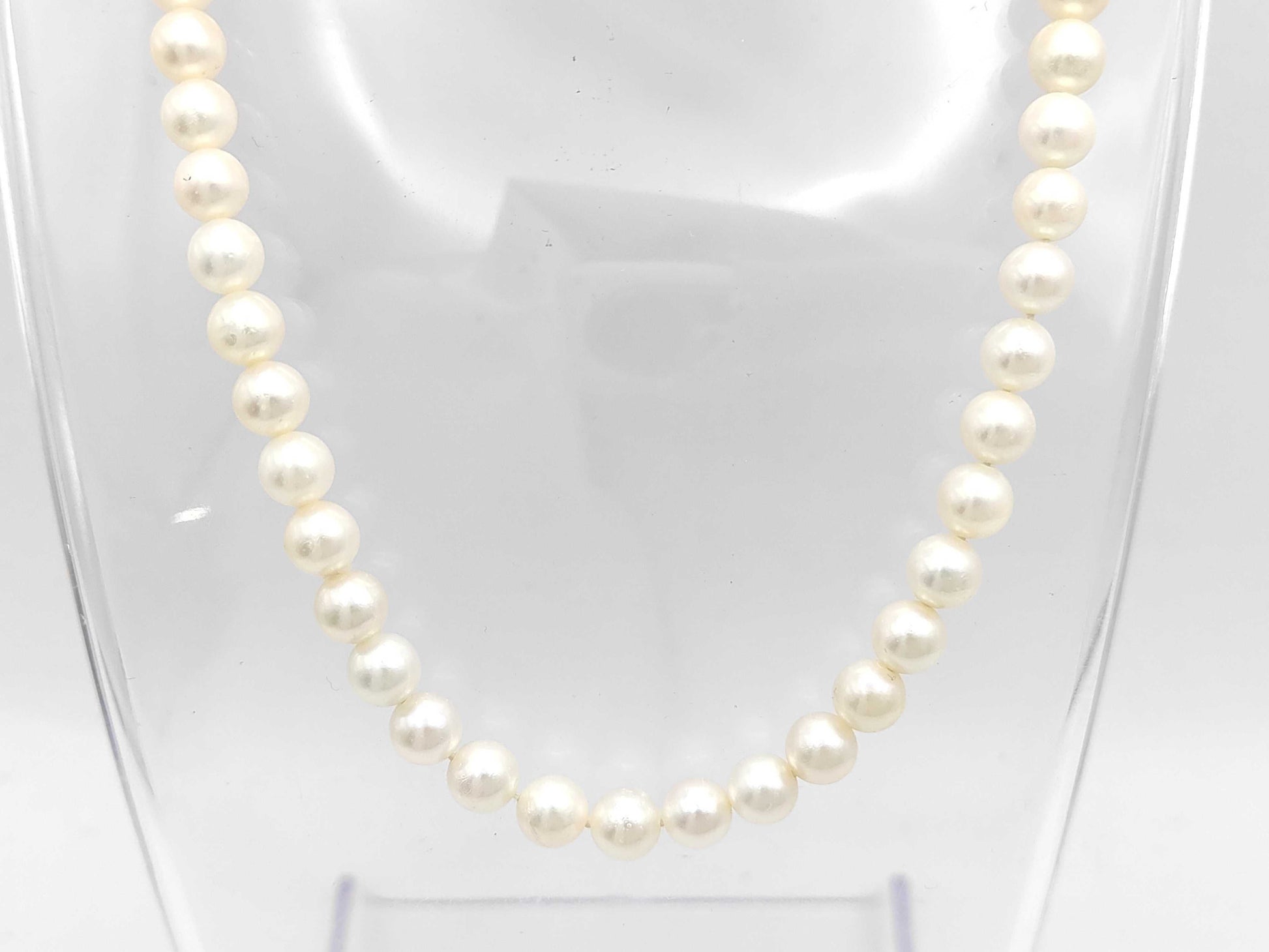 Long Pearl Diameter Approx. 6.4-6.9mm SV 72.5g Necklace 