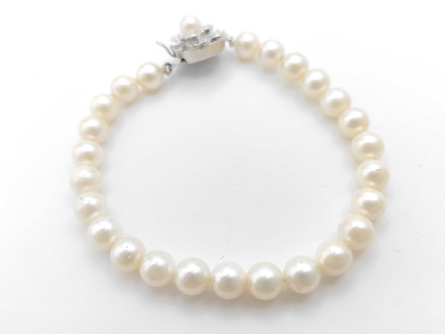 Pearl Diameter Approx. 6.5-6.6mm SV 13.1g Bracelet Bangle 