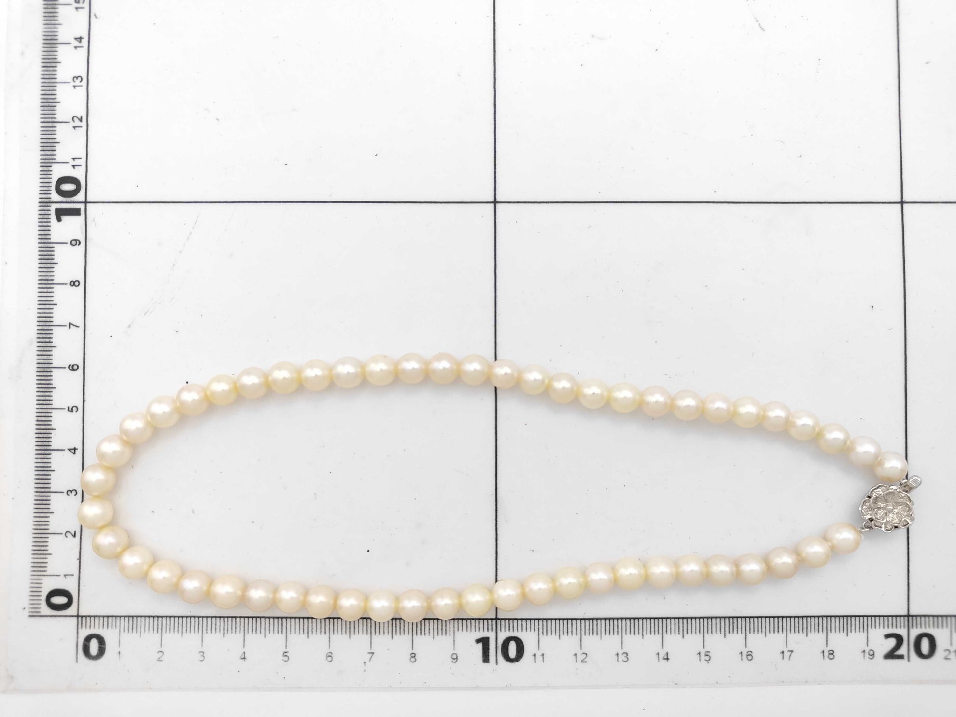 Pearl Diameter Approx. 7.1-7.5mm SV 30.6g Necklace 