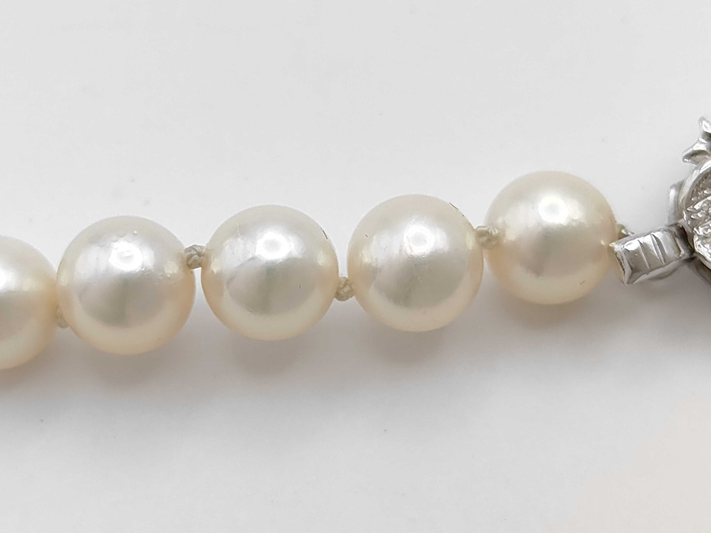 Akoya Pearl Diameter Approx. 7.4-7.8mm SV 370g Necklace 
