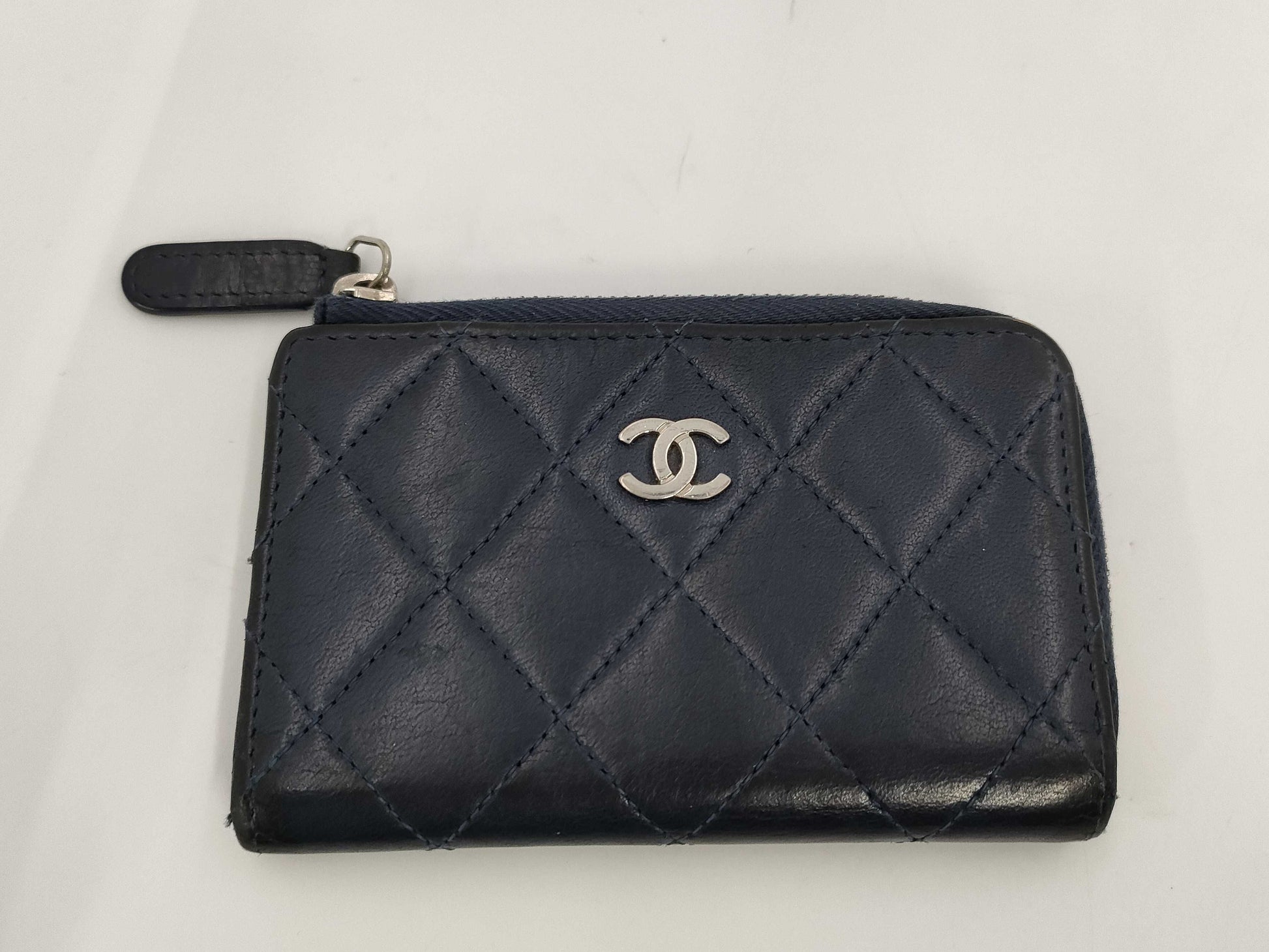 CHANEL Coin Case Navy Coin Case