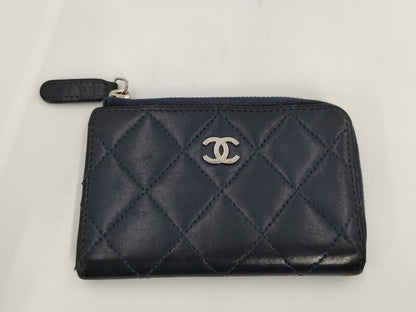 CHANEL Coin Case Navy Coin Case