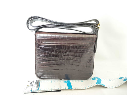 Salvatore Ferragamo Gancini Ferragamo Croco Shoulder Bag