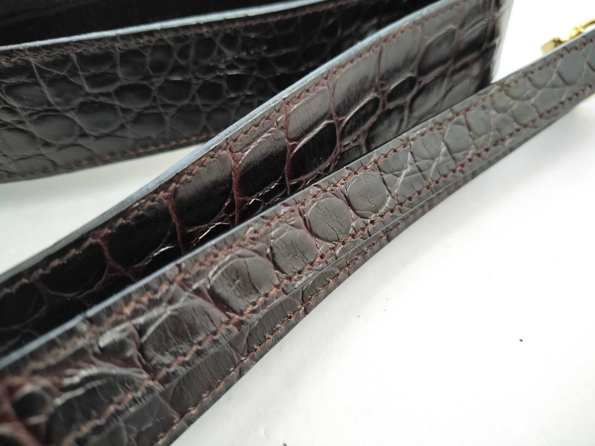 Salvatore Ferragamo Gancini Ferragamo Croco Shoulder Bag