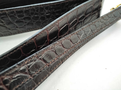 Salvatore Ferragamo Gancini Ferragamo Croco Shoulder Bag