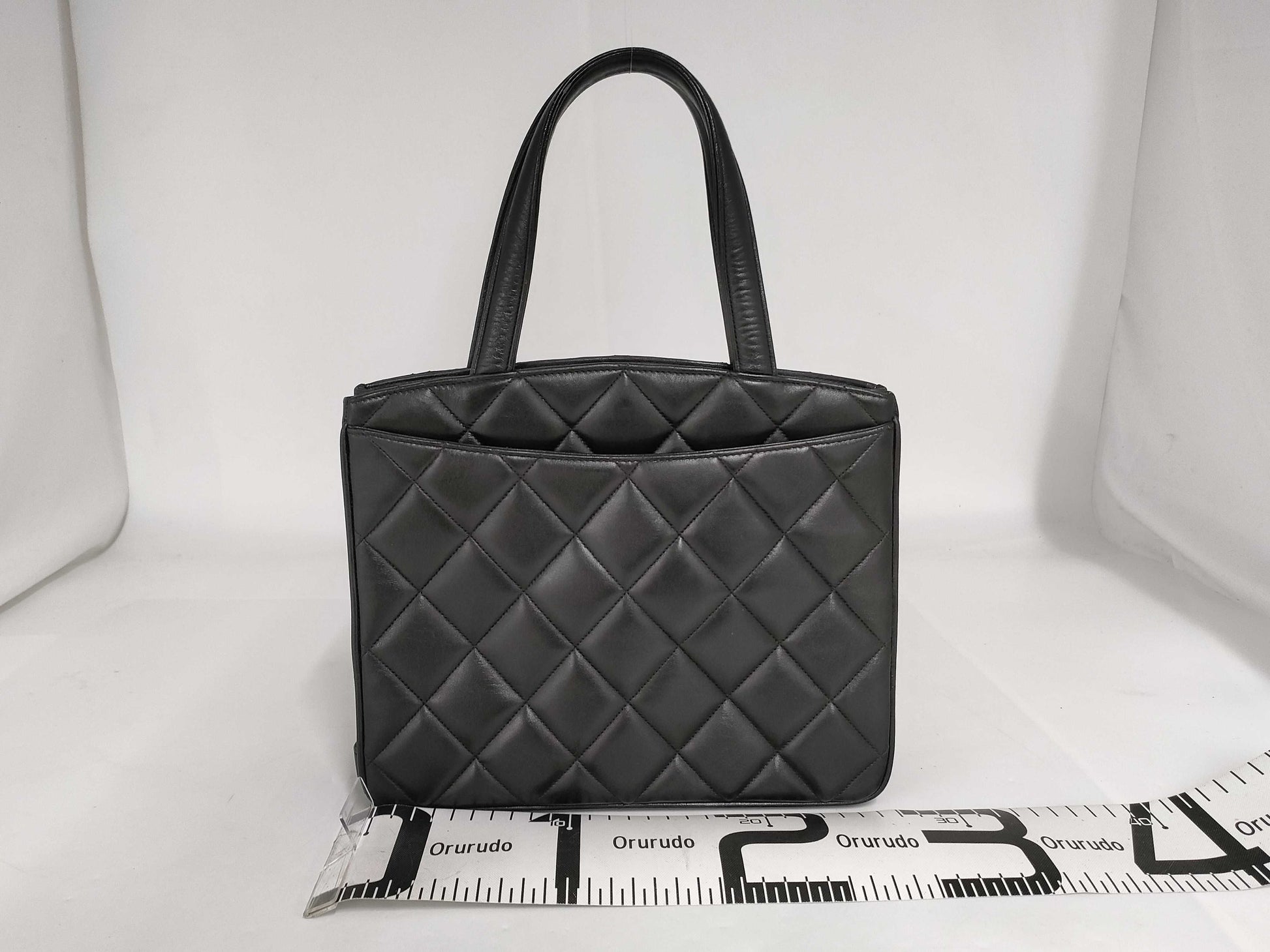 CHANEL Big Coco Tote Bag Quilted Calf Leather Handbag