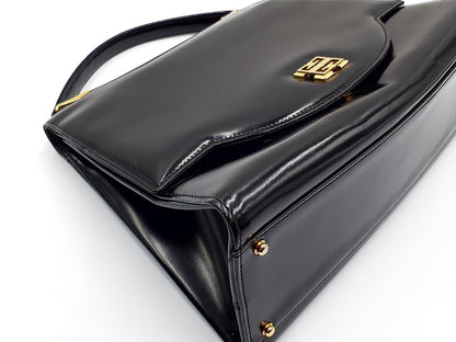 GIVENCHY 2-Piece Leather Hand Gold Hardware Vintage Handbag