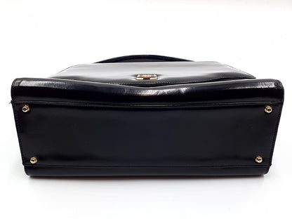 GIVENCHY 2-Piece Leather Hand Gold Hardware Vintage Handbag